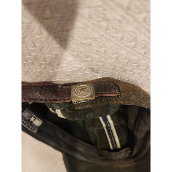 Converse Green One Star 14 Hat Embroidered Baseball Hat Cap Leather Connector - Picture 4 of 6